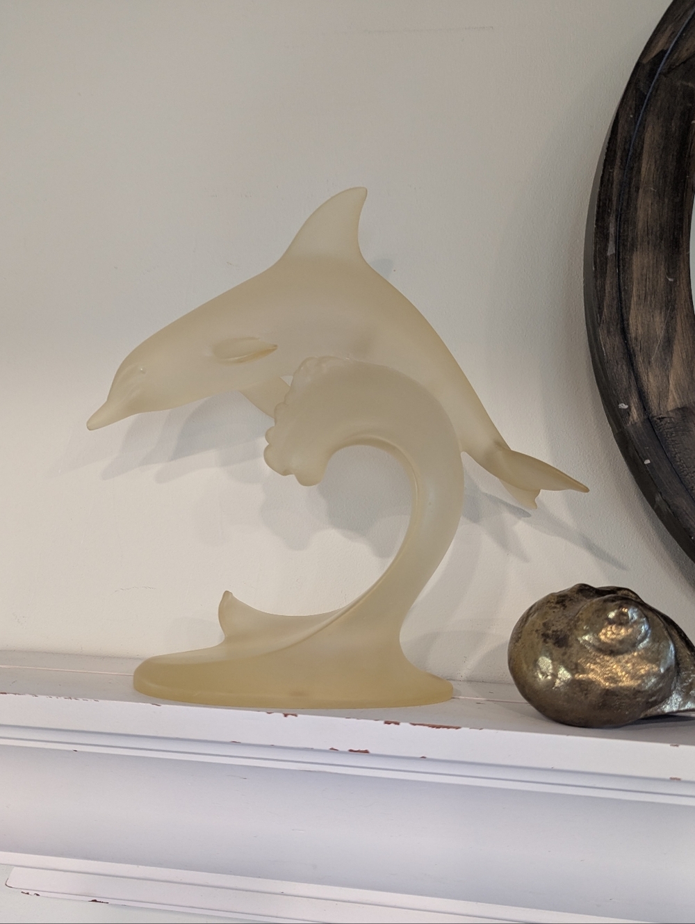 Vintage Lucite Dolphin Sculpture